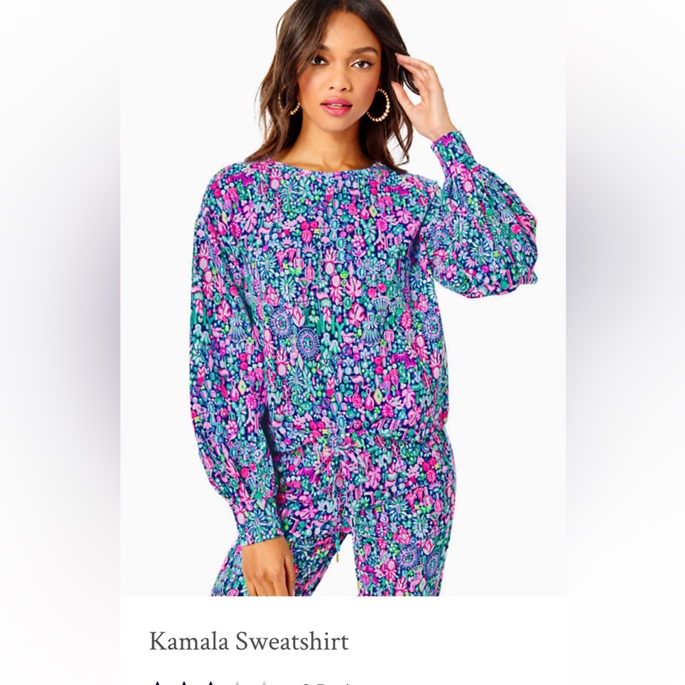 NWT Lily Pulitzer Kamala long sleeve sweatshirt size medium